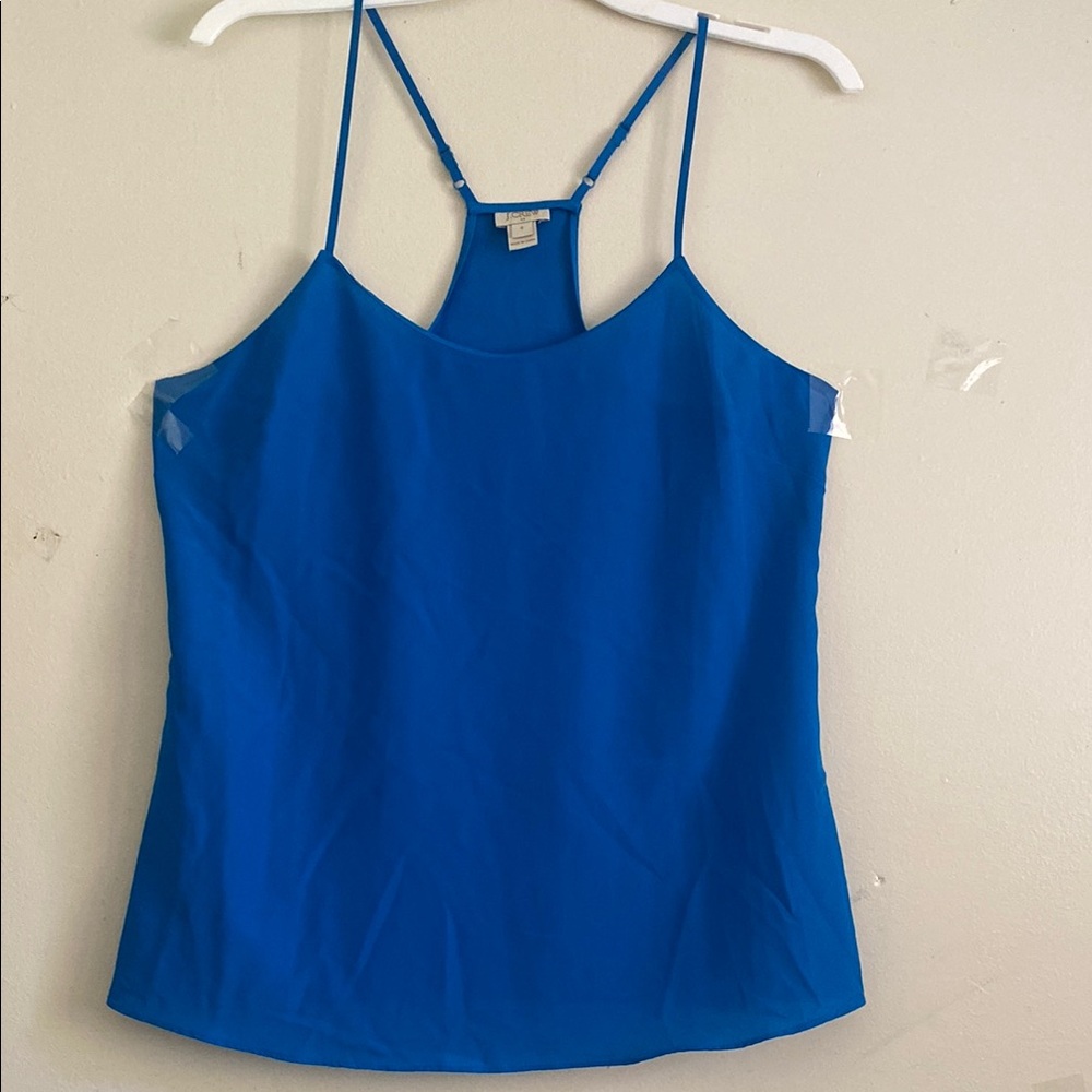 J. CREW solid blue top relaxed fit Sz.8